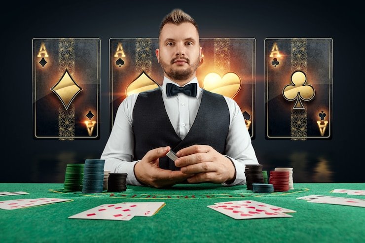 Studio permainan Live Blackjack turbospin dengan dealer profesional dan kamera multi-sudut